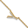 14k Yellow Gold Diamond Sideways Letter Y Bracelet