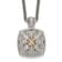 Sterling Silver Antiqued with 14K Accent Diamond Necklace