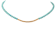 Barse Turquoise Beaded Necklace With Metal Bar In 18K Gold Over Brass