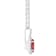 8x6mm Oval Garnet 1/7 ctw Diamond Rhodium Over Sterling Silver Halo
Pendant with Chain