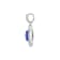 14K White Gold Round Tanzanite and Diamond Pendant 0.85ctw