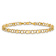 10k Yellow Gold 4mm Double Link Heart Charm Bracelet