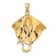 14k Yellow Gold Polished and Textured Stingray Charm
