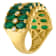14K Yellow Gold Over Sterling Silver Green Chalcedony and Lab White
Sapphire Ring 4.25ctw