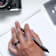 INFINITY Black Tungsten Ring with Beveled Edges 8mm