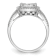 Rhodium Over 14K White Gold Lab Grown Diamond Cluster Engagement Ring 0.995ctw
