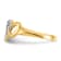 14K Yellow Gold Diamond Heart Toe Ring