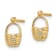 14k Yellow Gold Mini Basket Flat Back Stud Earrings