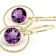 Purple Amethyst 14k Yellow Gold Dangle Earrings 3.32ctw