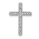 Rhodium Over 14k White Gold Diamond Cross Chain Slide Pendant