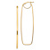 14k Yellow Gold 2 9/16" Polished Rectangle Hoop Earrings
