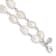 Sterling Silver 2-Strand White Baroque Freshwater Cultured Pearl 8.5in Bracelet