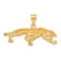 14k Yellow Gold Satin and Diamond-Cut Panther Pendant