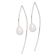 Rhodium Over Sterling Silver Polished 8-9mm Freshwater Cultured Pearl
Threader Earrings