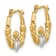 14k Yellow Gold and Rhodium Over 14k Yellow Gold Polished and Textured
11/16" Claddagh Hoop Earrings