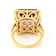 Amethyst Princess Cut And White Zircon Ring In 18K Gold Over Sterling
Silver 11.40ctw