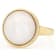 Round Mabe Pearl Solitaire Ring In 18K Gold Over Sterling Silver