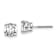 Rhodium Over 14K Gold Lab Grown Diamond 2ct. VS/SI GH+, Screw Back Earrings