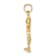 10K Yellow Gold 3D Textured Flamingo Charm