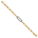 14K Yellow Gold with White Rhodium Diamond Paper Clip Link 7.5-inch
Bracelet 0.33ctw