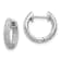 Rhodium Over 14K White Gold Lab Grown Diamond Hinged Hoop Earrings
