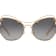 Miu Miu Gold Frame / Light Gray Lenses Sunglasses