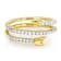 Lab-Grown Diamond Arrow Bypass Ring In 14K Gold Over Sterling Silver 0.35ctw