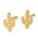 14k Yellow Gold Polished Cactus Stud Earrings