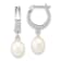 Rhodium Over 14K White Gold 6-7mm Teardrop White Freshwater Cultured
Pearl Earrings