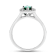 Emerald and Diamond Ring in 14k White Gold 1.37ctw