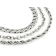 Curb, Rope And Cable Link Bracelet Set Of 3 In Silver-Tone
