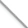 Rhodium Over 14k White Gold 0.7mm Solid Box 28 Inch Chain