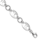 Rhodium Over Sterling Silver Diamond-cut Link  with 1-inch Extension Bracelet