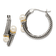Sterling Silver Antiqued with 14K Accent 4mm Freshwater Cultured Pearl
Hoop Earrings