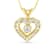 0.60ctw Diamond Heart Pendant with chain in 14k Yellow Gold