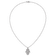 Rhodium Over Sterling Silver Polished Cubic Zirconia Hamsa Necklace