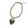 Gold Tone Heart Pendant Necklace.