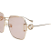 Gucci Gold Tone Frame / Brown Lens Sunglasses