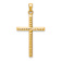 14k Yellow Gold Diamond-Cut Cross Pendant