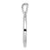 14K White Gold Gatsby Diamond Initial F Charm