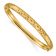 10k Yellow Gold 6.5mm Diamond-Cut and Brushed Fancy Hinged Bangle Bracelet