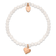 Rose Stainless Steel Polished LOVE Heart Jade Stretch Bracelet