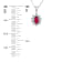 0.35ctw Ruby and Diamond Pendant 14k White Gold