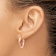 14k Rose Gold Satin and Diamond-Cut 9/16" Hoop Earrings