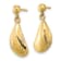 14k Yellow Gold Textured Mussel Shell Dangle Earrings