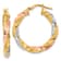 14k Yellow Gold and Rhodium Over 14k Yellow Gold 1 1/8" Polished
Twisted Hoop Earrings