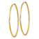 14k Yellow Gold 1 15/16" Diamond-Cut Square Tube Endless Hoop Earrings