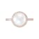 9-9.5mm Round White Freshwater Pearl with 0.21ctw Diamond 10K Rose Gold Ring