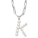 Rhodium Over Sterling Silver 3-5.5mm Freshwater Cultured Pearl LETTER K
18-inch Necklace