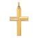14k Yellow Gold Polished Stripe Design Latin Cross Pendant
